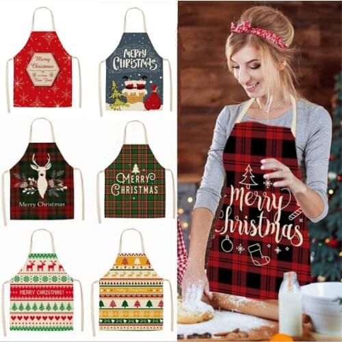 2021 Christmas Apron Kitchen Supplies Christmas Santa Ornaments Christmas Decoration for Home Navidad 2022 New Year Gifts Kerst