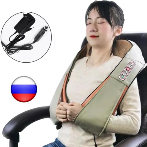 U Shape Electrical Shiatsu Neck Back Shoulder Body Massager Infrared Heated Kneading Multifunctional Shawl Car/Home Massager