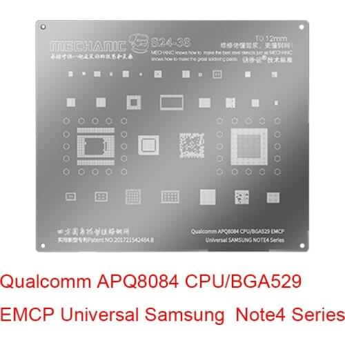 Mechanic Universal BGA Reballing Stencil for Samsung Qualcomm APQ8084 CPU/BGA529 EMCP/Note 4 Series CPU Power WIFI Audio IC Chip