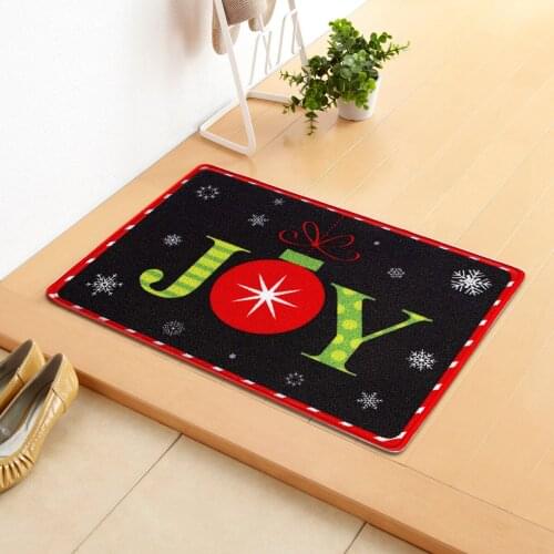 Merry Christmas Entrance Doormats for Non-Slip Kitchen Bathroom Floor Mat Happy New Year Home Decor Carpet Xmas Family Area Rugs