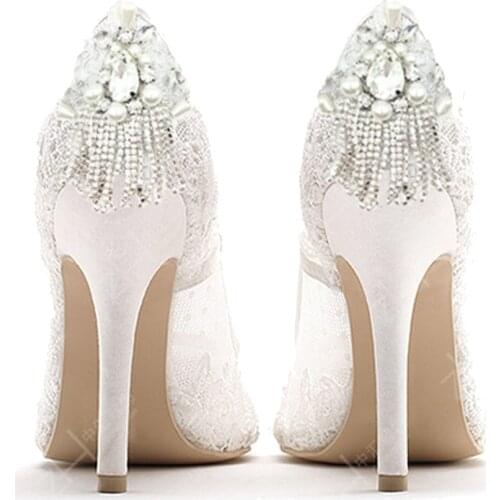 2 Pieces Crystal Pearl Shoe Clip Buckle Wedding Bridal Party Shoe Decoration