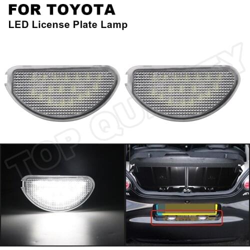 2Pcs Car LED License Plate Light Number Plate Lamps For Toyota Aygo Mk 1 2005 - 2014 OEM Replacement 81270-0H010 812700H010