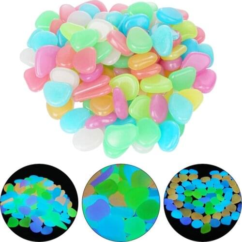 25/50Pcs Garden Decoration Luminous Stones Glow In Dark Decorative Pebbles For Walkways Garden Path Patio Lawn Garden Yard Decor