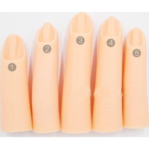 5Pcs/set Nail Art Trainer Practice Training Finger Model for Acrylic Gel Manicure Salon Tools