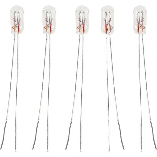 5pcs T3 14V Car Instrument Panel Audio Gear Indicator Light Bulbs Amber