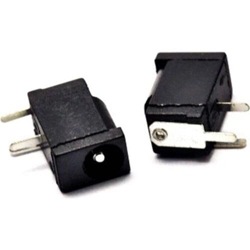 50pcs High Quality DC-002 0.3A 50V Black DC Power Jack Socket Connector DC002 3.5*1.3mm 1.3 socket