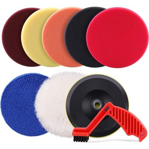 9pcs Polishing Pads Kit Buffing Pads Car Foam Buffing Sponge Pads Kit For Car Care Polisher Boat Waxing Polishing Sealing Glaze