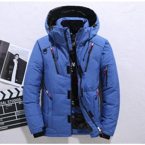 Brand Mens Down Jacket Fashion Personality Zipper Pocket 2020 Winter Mens Jackets and Coats Thick Warm Hooded Loose Down Jacket