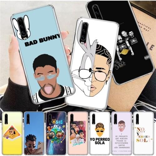 Yo Perreo Sola Bad Bunny Maluma Soft Cover Phone Case For Huawei P30 P20 P10 P40 Mate 30 20 10 Pro Lite P Smart Z Plus + Customi