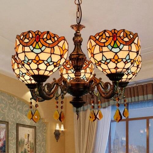 DEEVOLPO Crystal Pendant Lights