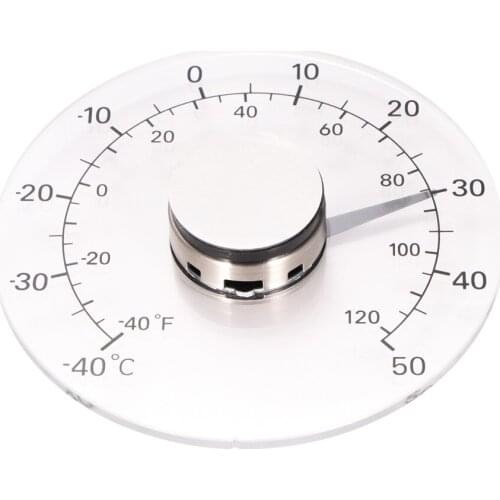 Dropshipping Thermometer Temperature Transparent Clear Outdoor Window Thermometer Clock Weather Tool