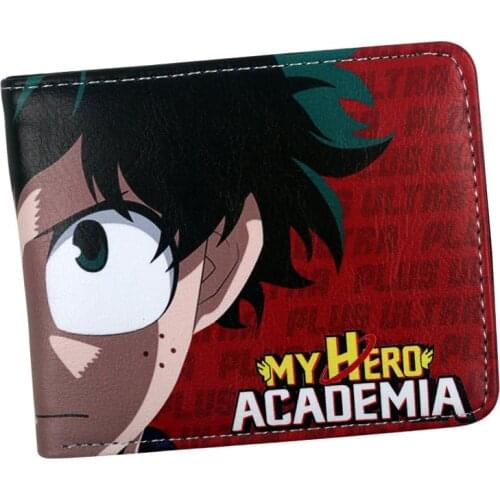 Hot selling 2018 products Anime My Hero Academia deku wallet Short Purse With Coin Pocket Card Holder