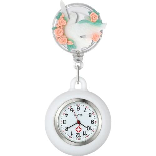 LANCARDO Fashion Clip-On Luxury Watch For Women Nurse Watches Medical Doctor Quartz Clock Peace Animal Decoration Unique Design