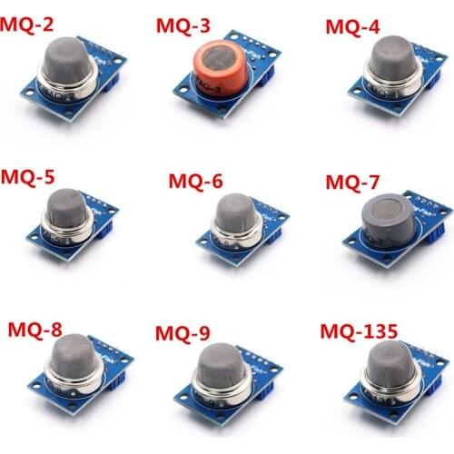 Gas detection module MQ-2 MQ-3 MQ-4 MQ-5 MQ-6 MQ-7 MQ-8 MQ-9 MQ-135 senso module each of them 1pcs total 9pcs sensor kit