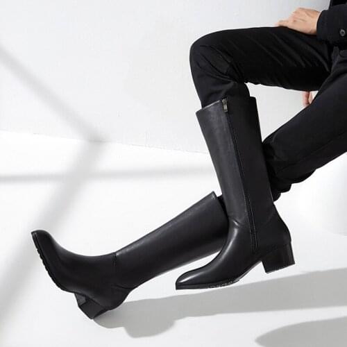 Men Winter Chelsea Boots Genuine Leather Mens Platform Brogue Casual Mid-calf Flat Shoes Zipper Dress Designer Increased Boots