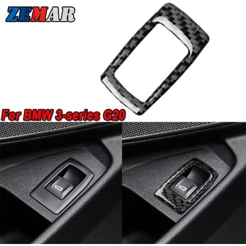 1pcs Carbon Fiber Sticker Trim for BMW G20 G28 New 3 Series 2019 2020 2021 Car Grain Rear Trunk Switch Interior Accessories