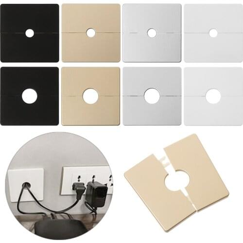 Wall Wire Hole Covers 86/90mm Type Junction Box Exterior Cable Grommet Plumbing Wall Cover Snap-On Plate Desk Hole Cap Hardware