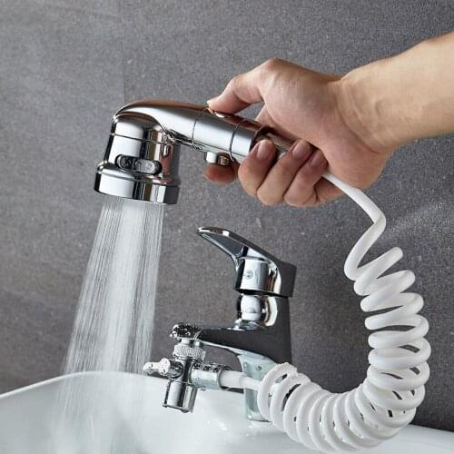 German Shampoo Artifact Faucet One-button Water Stop External Shower Nozzle Bathroom Balcony Shower Set Pressurization H8060