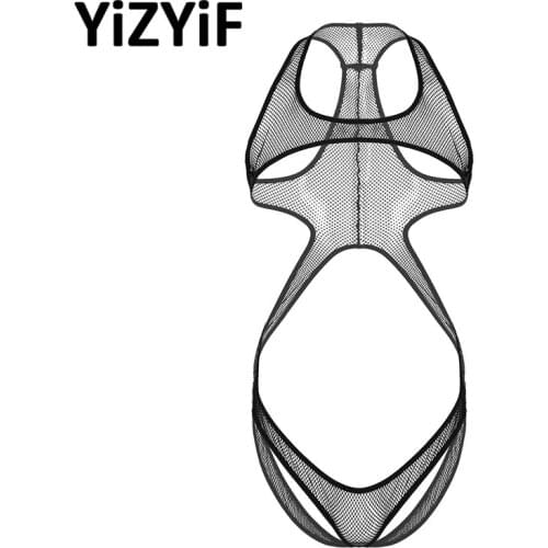 Underwear Mens Sexy Mankini Bodysuit Sexy Open Butt Wrestling Singlet Leotard Bodysuit Hollow Out Fishnet Sexy Lingerie Bodysuit