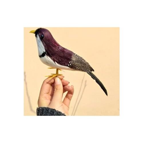 New brown pearl model toy foam&furs simulaiton bird gift about 22cm 1076