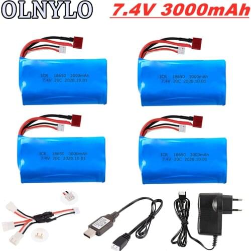 Original Wltoys 144001 2s 7.4 V 3000mAh Lipo battery upgraded rechargable for Wltoys 1/14 144001 RC car boat Lipo battery