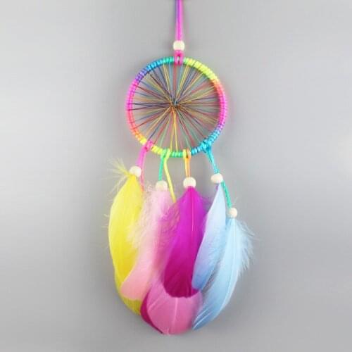 Dreamcatcher Gift Handmade Dream Catcher Net with Feathers Wall Hanging Decoration Ornament