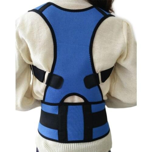 Blue Posture Corrector Belt for Women Men Corset Back Belt Upper Back Braces Posture Support Orthopedic Lumbar Belts