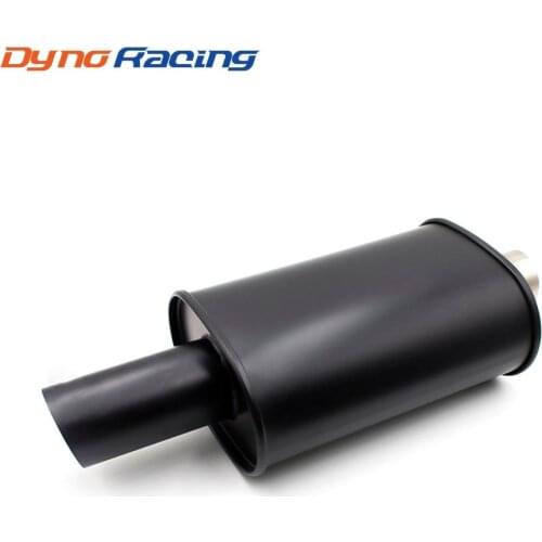 Universal Exhaust Car Styling Double wall inlet 63mm Burned Black Silencer Car Exhaust Racing Exhaust Muffler Pipes