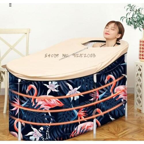 Enlarge Folding Bath Bucket Adult Household Bath Bucket Whole Body Adult Bath Bucket Bath Bucket Artifact Children Bathtub Basin