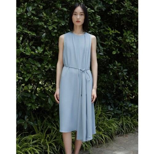 Woman Dress 2021 Summer New Sleeveless Irregular Skirt Lace Temperament Dress