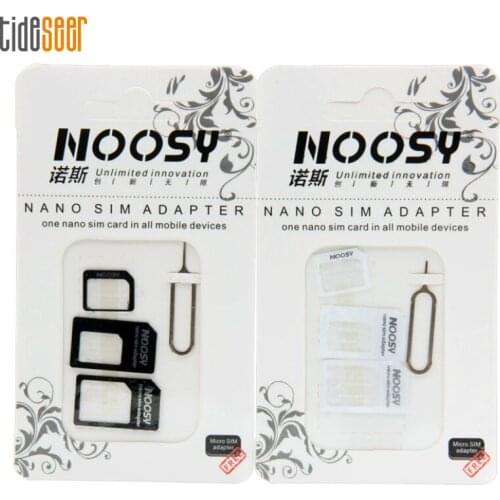 1000sets 4 in 1 Nano SIM Card to Micro Standard Adapter with Eject Pin For iPhone 11 X 8 7 6S 5S SE Samsung Xiaomi Redmi 3s