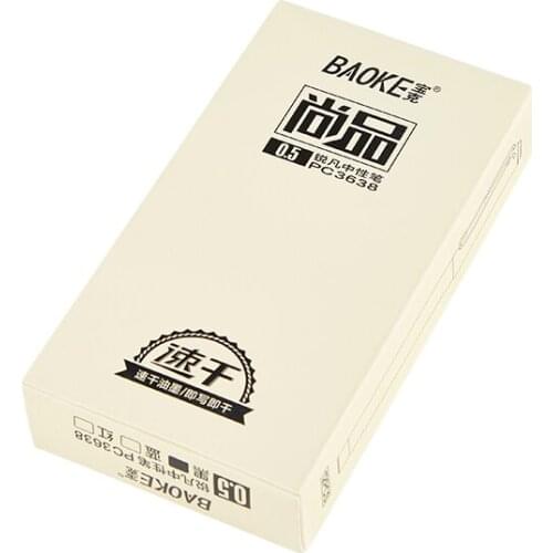 12 Baoke Neutral Pens Pc3638 0.5mm Signature Pen Carbon Pen Student Stationery Black Water Pen Blue Black Office Water Pen