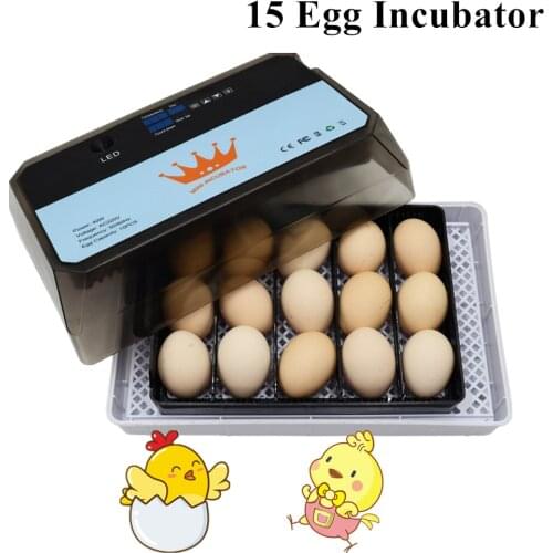 15 Egg Incubator Hatchery Farm Hatchery Incubator Brooder Machine Full Automatic Incubator Eggs Quail Goose Brooder 40% off