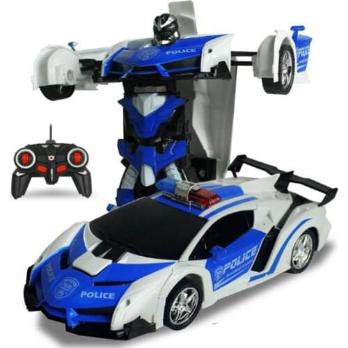 2In1 RC Car Sports Car Transformation Robots Models Remote Control Deformation Car RC fighting toy KidsChildrens Birthday GiFT