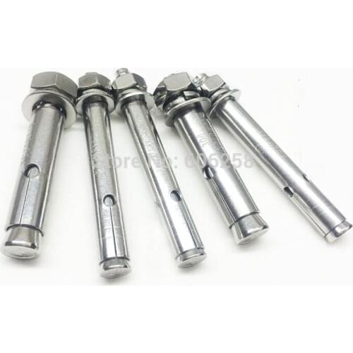 304 Stainless Steel Expansion Screw M10 Solid doors Bolts 10pcs