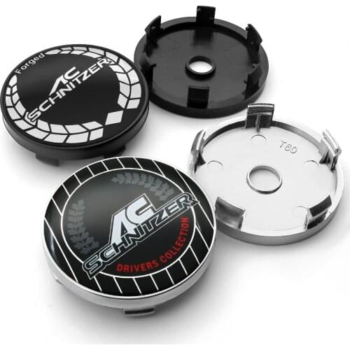 4pc 60mm Center Hub Caps Badge Emblem Sticke Wheel Dust-proof covers for BMW AC SCHNITZER E46 E39 E90 E36 E34 F10 F15 E53 X5 X6