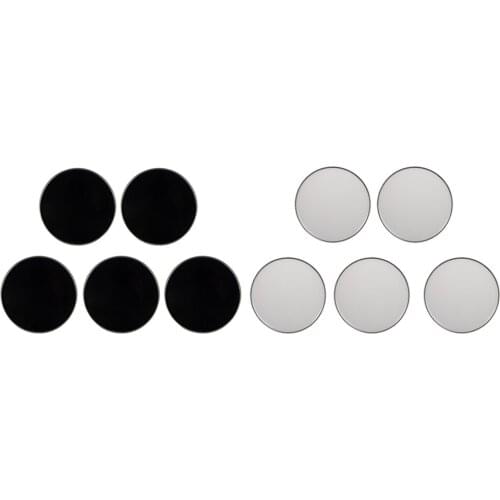 5 Pieces Banjo Head Skin for Banjo Ukulele String Instrument, White/Black