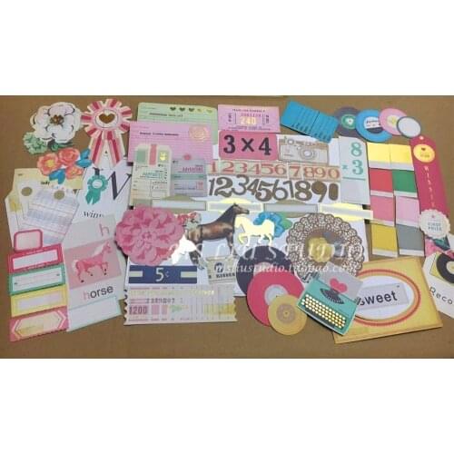 79pcs paper Meno Cardstock Die Cut Shape for Scrapbooking Happy Planner/Card Making/Journaling Project Craft