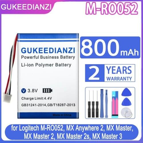 GUKEEDIANZI Battery M-RO052 800mAh for Logitech M-RO052, MX Anywhere 2, MX Master, MX Master 2, MX Master 2s, MX Master 3