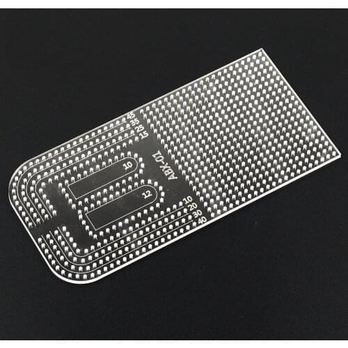 Acrylic Punching Positioning Drilling Ruler Leather Craft Patchwork Calculation Template Stencil DIY Sewing Tool