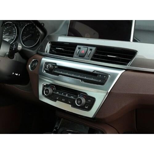 Angelguoguo Car Console CD Panel Decoration Cover Trim Sticker frame for BMW X1 F48 2016-2017