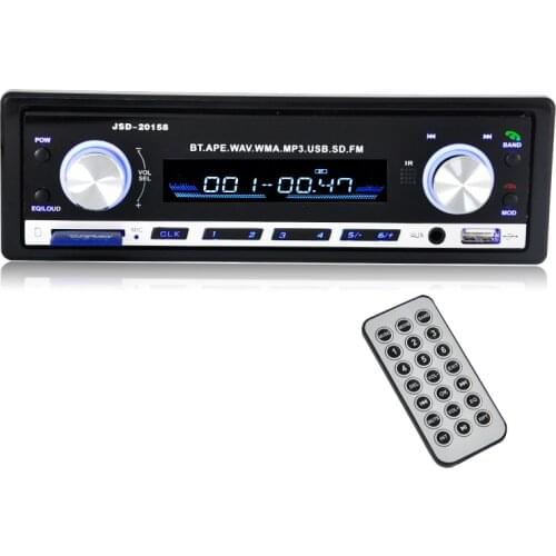 Car Radio usb Bluetooth V2.0 Autoradio JSD 20158 Car Stereo Audio In-dash FM Receiver Aux Input ReceiverUSB MP3 MMC WMAautoradio