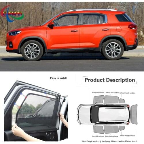 For Hyundai ix35 2018 Car Full Side Windows Magnetic Sun Shade UV Protection Ray Blocking Mesh Visor Car Decoration Accessories