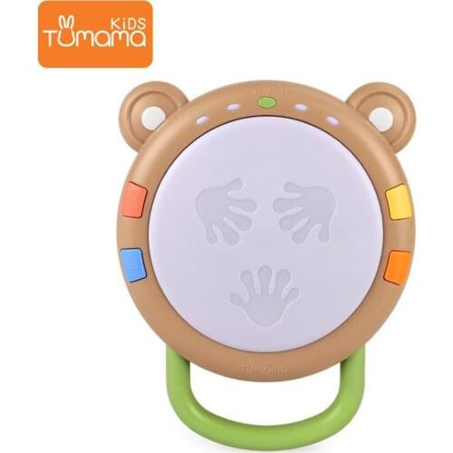 Baby Music Toy Infant Hand Drum Set with LED Light Beat Musical Toys Percussion Musical Activity Toys Early Develop Baby Gifts