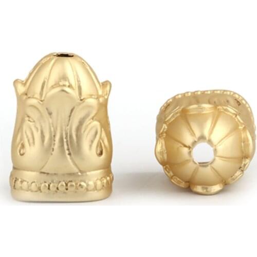 DoreenBeads Zinc Based Alloy Boho Chic Bohemia Tassel Beads Cap Cone Matt Gold DIY Charms 25mm x 20mm - 25mm x 18mm, 2 PCs
