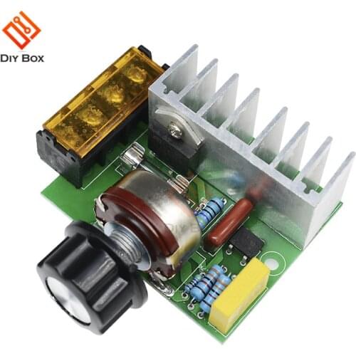 4000W 0-220V AC SCR Electric Voltage Regulator Motor Speed Controller Dimmers Dimming Speed With Temperature Insurance