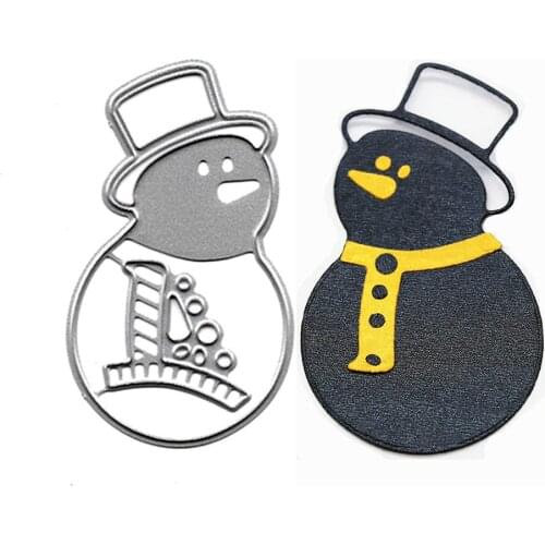 Die Cutting Mold Christmas Dies Cut Snowman Fustelle For DIY Scrapbooking Card Making Album Decor Craft Clear Stamps And Dies