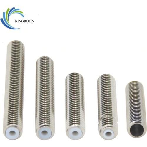 MK8 MK9 PTFE Throat Stainless Steel Throat M6 30mm 40mm Threaded For 1.75mm Filament 3D Printer Parts Tube