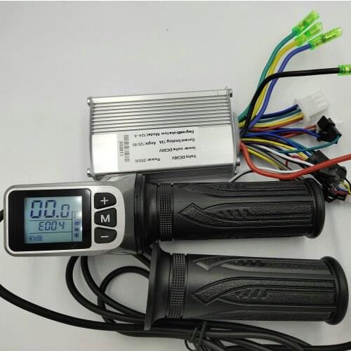 Power/Speed/Mileage/Battery Indicator Lcd Display+THROTTLE+BLDC Controller 24v36v48v250w350w Electric Scooter Bike TRICYCLE PART