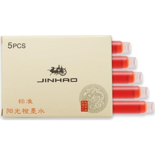 Jinhao 5pcs Multicolor Ink Cartridge Refill Fountain Pen Office School Student Stationery Ink Supplies